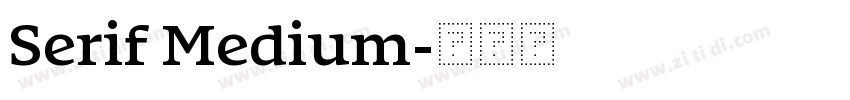 Serif Medium字体转换 Serif Medium字体转换
